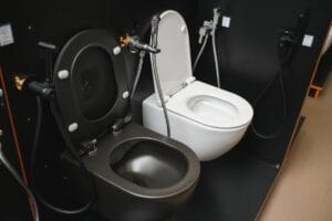 toilet bowls in the store.